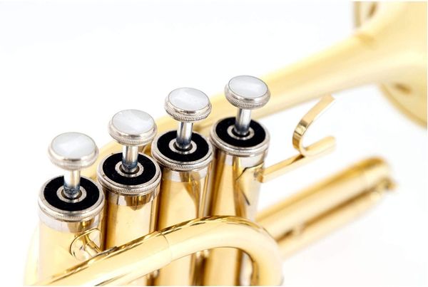 

professional bb trumpet brass gold lacquer surface trumpet tone monel piston