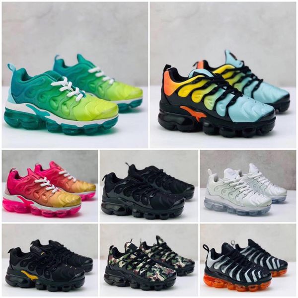 

tn plus game royal orange usa tangerine mint grape volt hyper violet boys trainers running shoes girls sports sneaker266k, Black