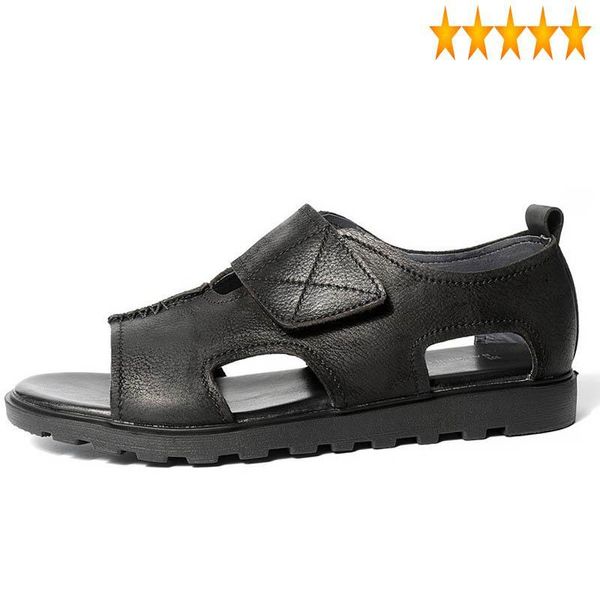 Sandali 2022 estate uomo moda coreana vera pelle open toe gladiatore casual appartamenti da spiaggia uomo traspirante