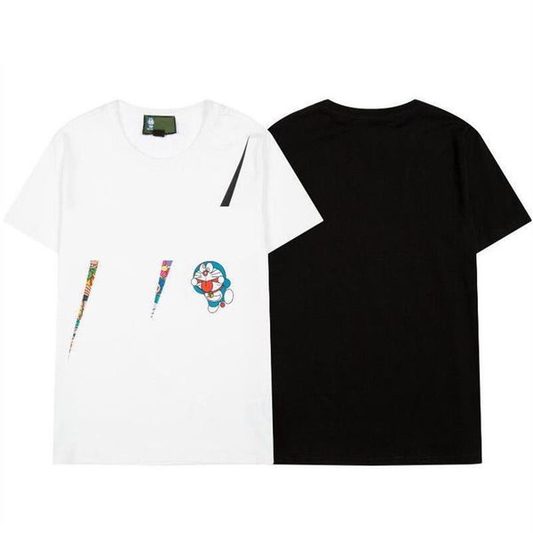 

2021 cartoon doraemon t shirt stylist men's made in italy fashion shor307a, White;black