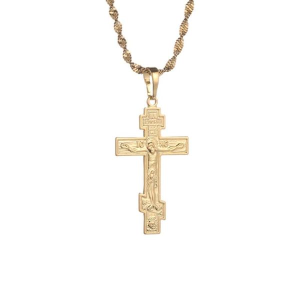 

pendant necklaces russian orthodox christianity church eternal cross charms necklace jewelry russia greece ukraine jewelrypendant, Silver