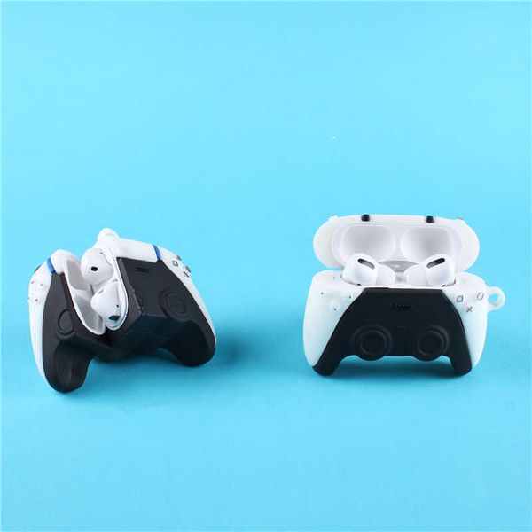 

brand ps5 game console handle 3d case for airpods 1 2 pro charging box soft silicone wireless bluetooth earphone protect cover