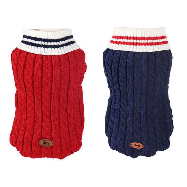 Vestuário para cachorro suéter sólido suéter de inverno roupas quentes para cães pequenos fantasia chihuahua casaco tricô de madrugada cão