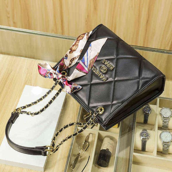 

factory online export designer ladies bags leather large capacity tote chain women's