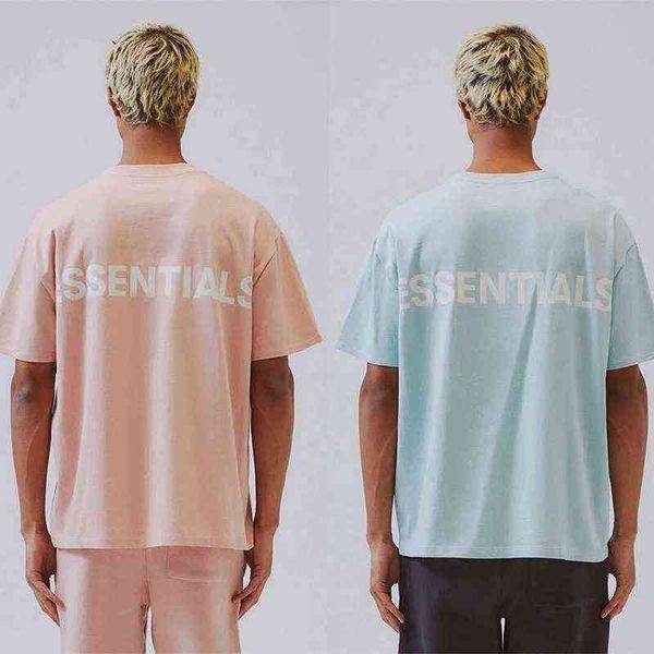 

double thread reflective letter american high essential street short sleeve men's couple beach leisure vacation t shirts sweet women co, White;black