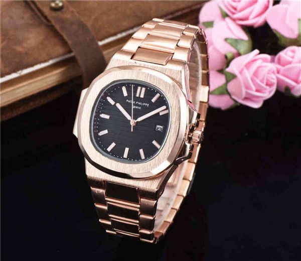 

original pateks philippes watches steel mesh band analog with date wrist men luxury brand eruy, Slivery;brown