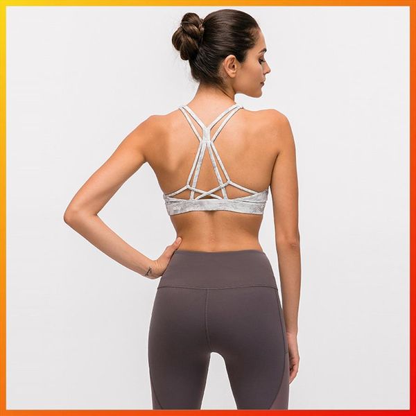 

yoga sports underwear women's shockproof gathering fitness vest without steel ring yoga bra318q