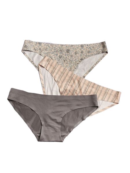 

3pack allover print no show panty j3ex#, Black;red