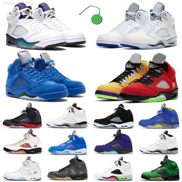 

raging bull 5s jumpman men basketball shoes the 5 bred alternate bel grape bluebird fire red hyper royal mens womens trainers, Black