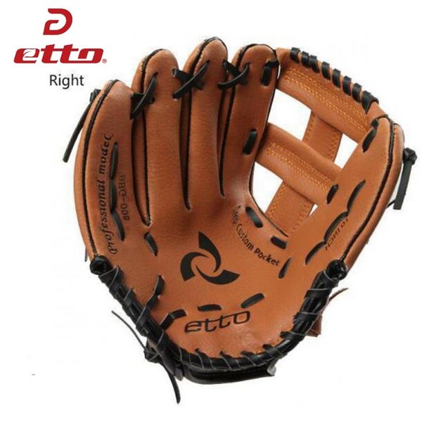 

etto pvc 1011 inches men professional baseball glove right hand softball training glove kids for match hob004y 220812, Black