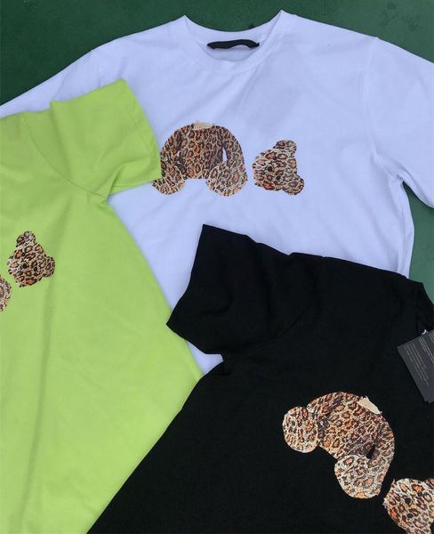 Erkek Tişörtler SS Yüksek Kaliteli Tişört Pamuk Kısa Çevrimsel Moda Erkek Kadın Kısa Tshirt Çift Modelleri Erkek ve Avuç içi Baskı Şortları Leopar 0ipu