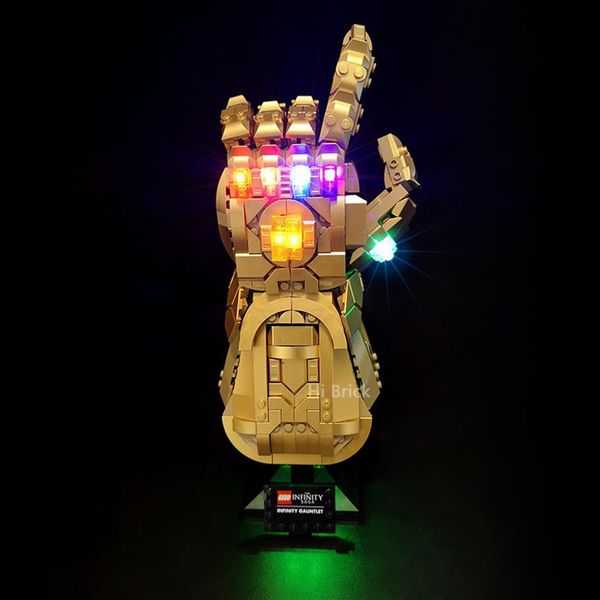 

76191 thanos unlimited gloves matching led lights children's birthday gift for boys and girls (building blocks not included)211o