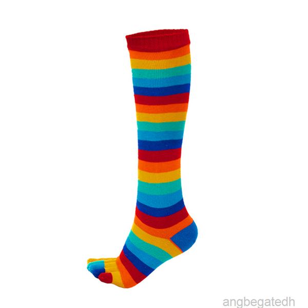 

2022 new five-finger comfortable female student stockings combed cotton five-toed sock 2b, Black;white