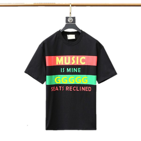 

2022 man designer men's t-shirts t shirt tees classic summer letter print round neck pure cotton short sleeve fashionable couples coats, White;black