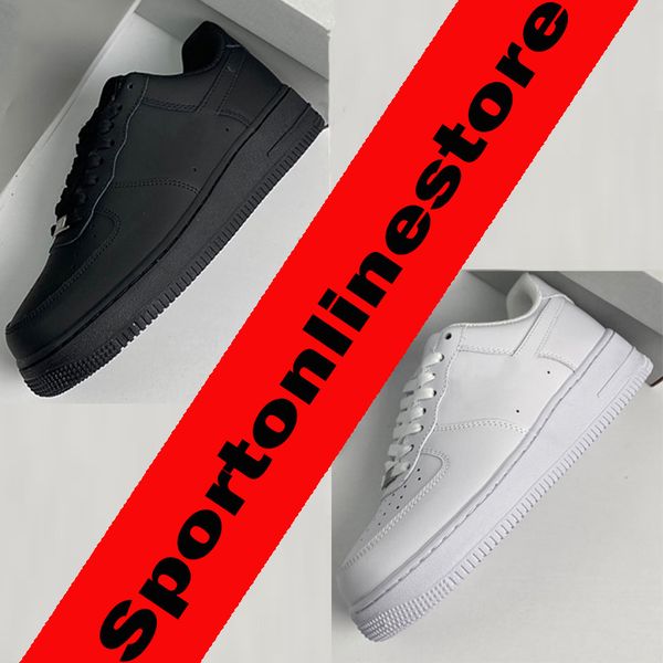 

designer af 1 '07 low lifestyle casual shoes for men women flats walking classic fashion high outdoor sports sneakers 36-45 wholesale 2, Black
