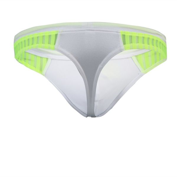 

men's swimwear mesh patchwork beach board swimsuit swimming thongs white #1014dk