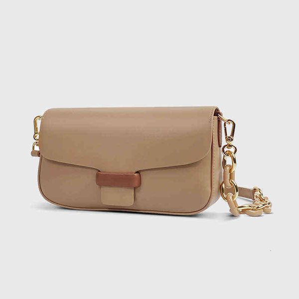 

designers bags live broadcast 2022 spring and summer new color contrast underarm bag single shoulder messenger bag leather women's oinn