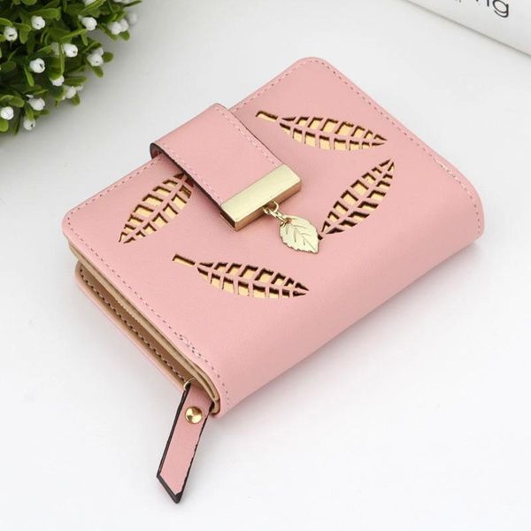 

wallets women's short pu leather fashion simple card holder clutch female coin purse pocket hasp zipper for ladies, Red;black