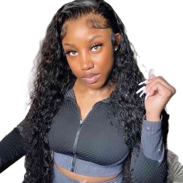 

water wave closure wig human hair s 4x4 180 density lace 150 180 28 inch front 220608, Black