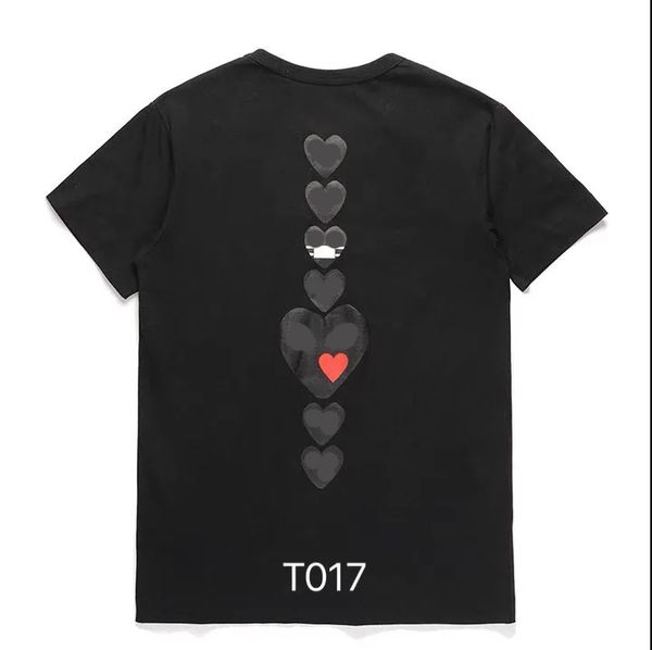 

men's t-shirts fashion mens play t shirt cdg designer hearts casual women s des badge garcons ts, White;black