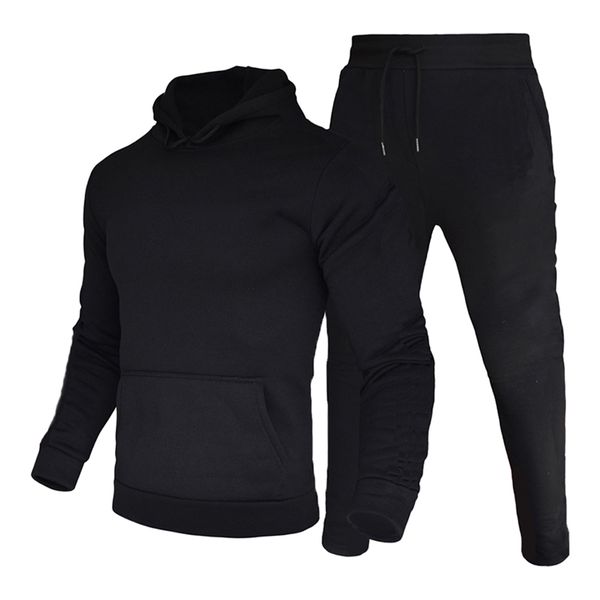 

mens fashion brand hooded sports suit mens hooded and pants 220815, Gray