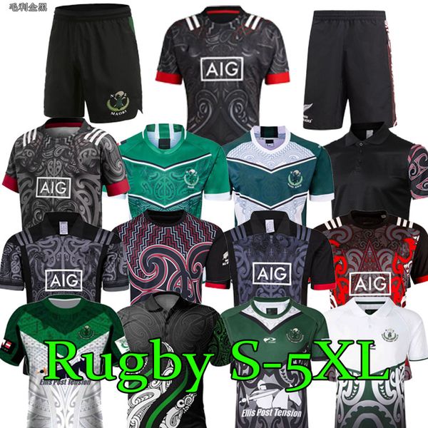 

2022 new maori all stars rugby jersey league shirt thailand quality rugby jerseys training shorts t shiets size s--5xl thailand 2021 2019 20, Black;gray