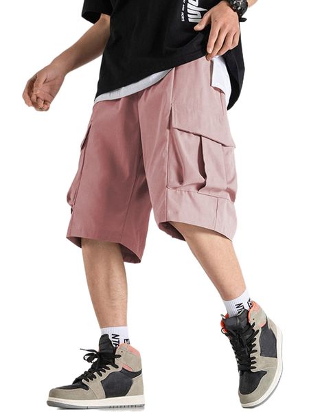 

men flap pocket side shorts v8t9#, White;black