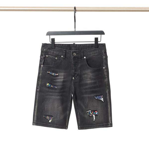 

men denim shorts jeans summer plus size casual loose stretch cowboy high waist short jean male large denim breeches 1108, Blue