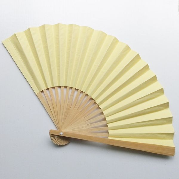 9 polegadas de cor sólida bambu segurando ventilador dobrável Multicolor estilo chinês Fan dança de dança de casamento presente de casamento favorita Favor MJ0636