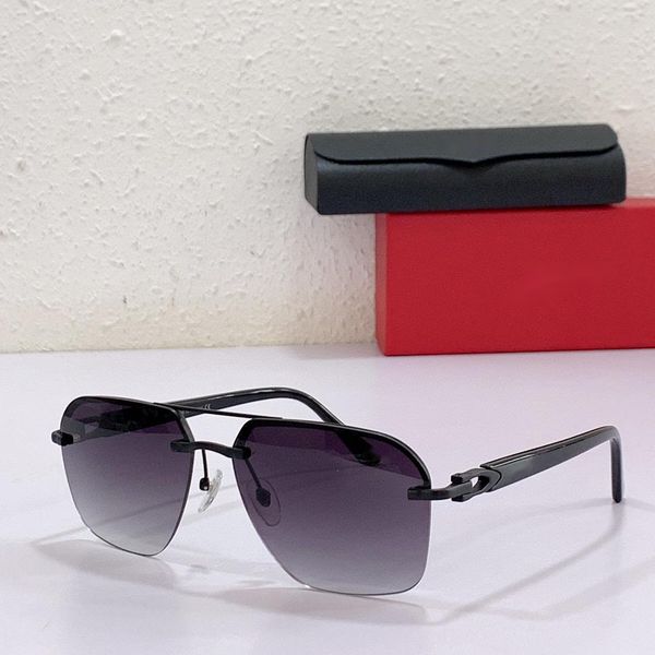 

sunglasses for women men summer 0276 style anti-ultraviolet retro plate square half frame fashion eyeglasses random box, White;black