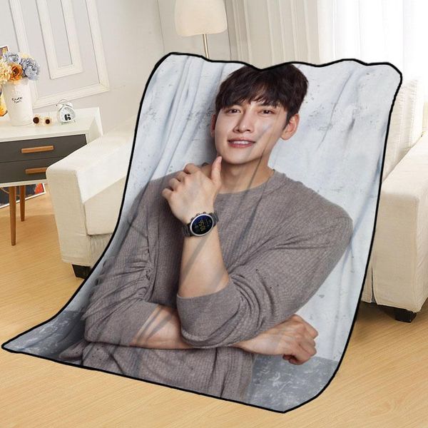 Coperte personalizzate Ji Chang Wook per letti Coperta da tiro Morbida coperta da viaggio anime estivaCoperte