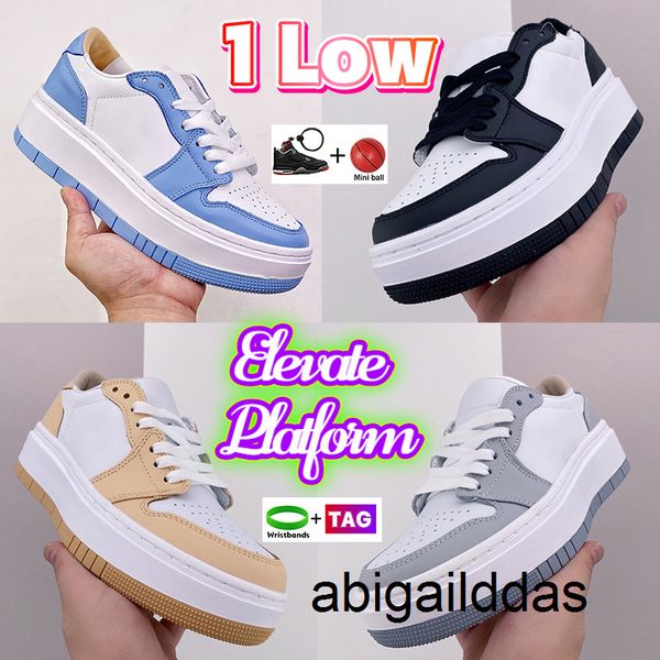 

fashion 1s 1 low elevate platform casual shoes university blue se bred wolf grey onyx designer mens sneakers team red varsity maize midnight