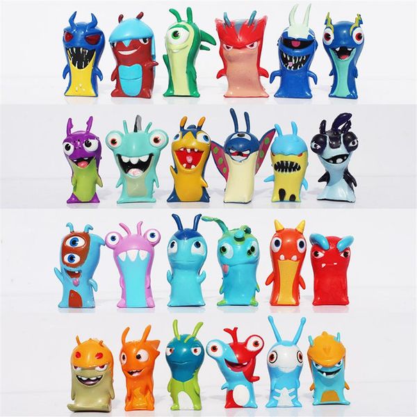 

slugterra pvc dolls 24pcs/set 4-5cm cartoon slugterra 2 action figures pvc plastic dolls toys gift for christmas gift shippin181o
