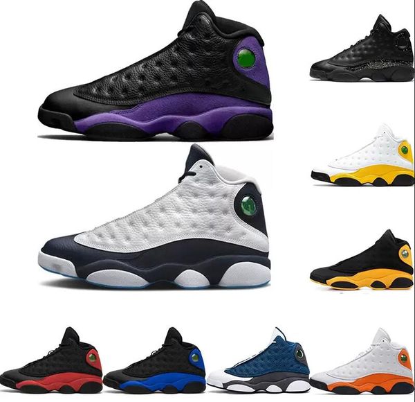 

13 13s basketball shoes sports men bred obsidian court purple del sol red flint starfish gold glitter sneakers 2021 mens trainers