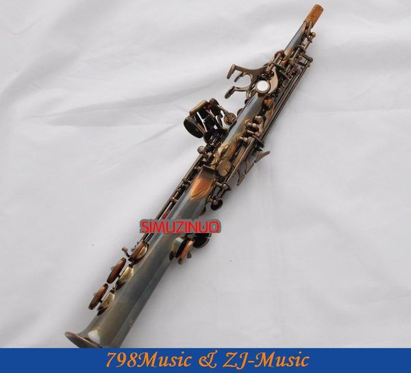 

professional antique brass eb sopranino saxophone sax low bb to high f with case