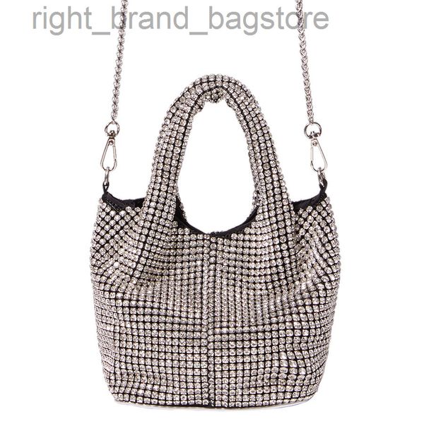 

2022 new bag for women brand design luxury diamonds basket bag female shinny rhinestone crossbody bag evening party purse w220810