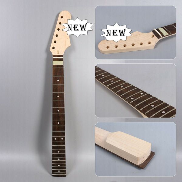 

fit st style electric guitar neck 22fret 25.5inch maple+rosewood unfinished #s10