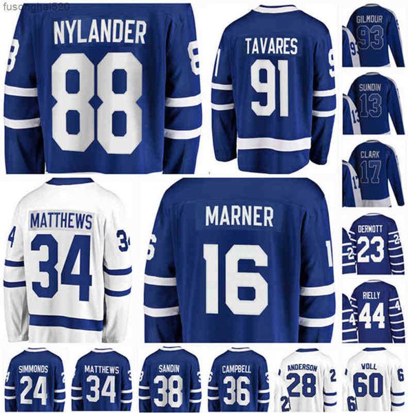

2022 john tavares hockey jersey mitchell marner auston matthews william nylander jake muzzin alexander kerfoot campbe, Black;red