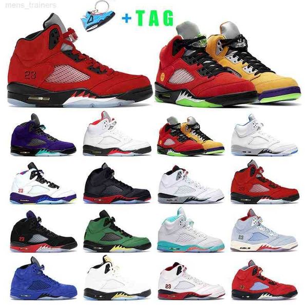 

men basketball shoes 5s jumpman 5 og raging red alternate grape 3 hyper royal sail mens trainer sport sneaker outdoor, Black