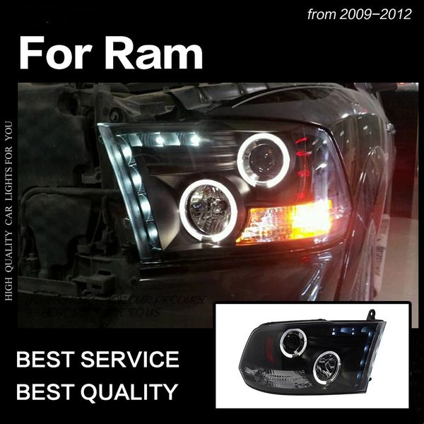 

auto accessories head lamp for dodge ram headlights 2009-2012 ram 1500 suv led headlight drl hid bi xenon lens daytime running light