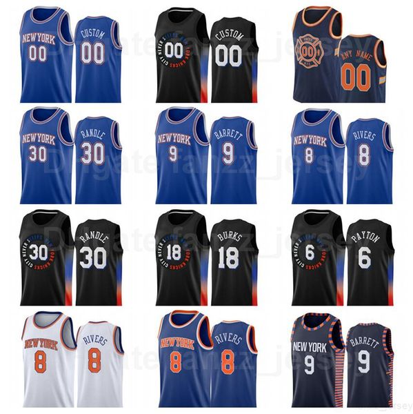 

man woman youth screen printed basketball obi in 1 kevin knox 20 cam reddish 21 quentin grimes 6 immanuel quickley 5 alec burks 18 black blu, Black;red