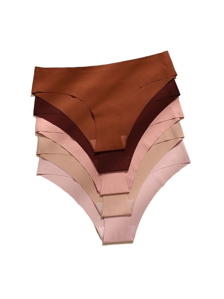 

5pack plain simple panty 13q7#, Black;red