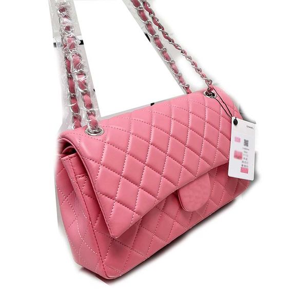 

luxury womens designer shoulder bag medium classic design cherry blossom lambskin seam large capacity fashion coin purse handbag messenger b