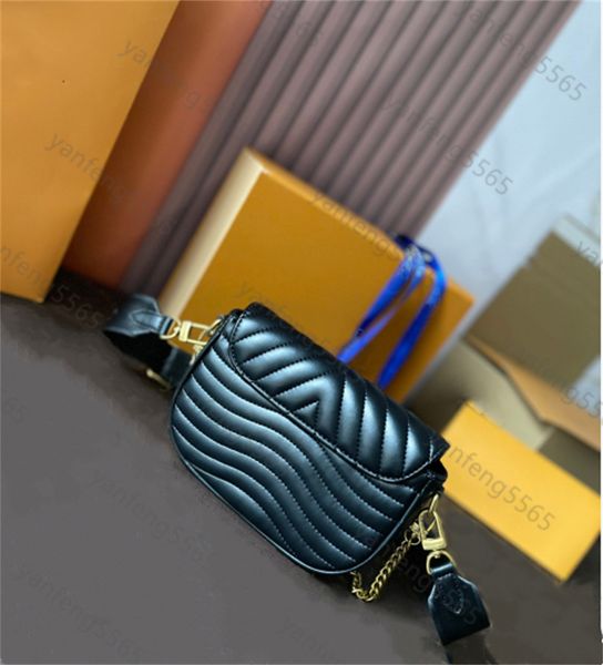 

evening bags 5a leather wave handbag cross women's men's luxury designer fashion shopping wallet camera card wallet hands