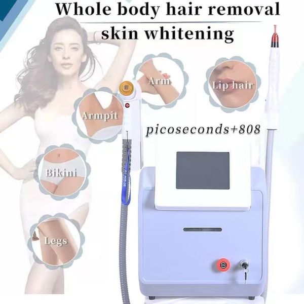 2-in-1 Pico 808 Diodenlaser-Haarentfernungsgerät für Frauen, Männer, schwarze oder dunkle Haut, alle Hauttypen und alle Haarfarben