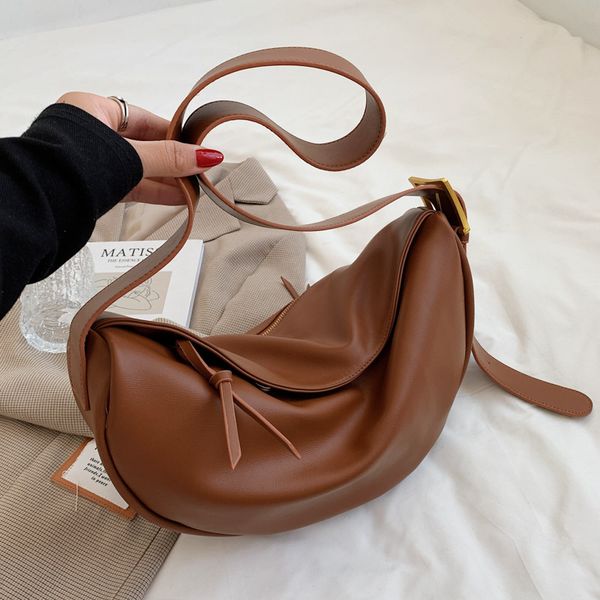 

HBP Crossbody for Women Large Capacity Handbags Solid Soft Shoulder Bags Female Casual Travel Hobos Bag Vintage Sac New, White