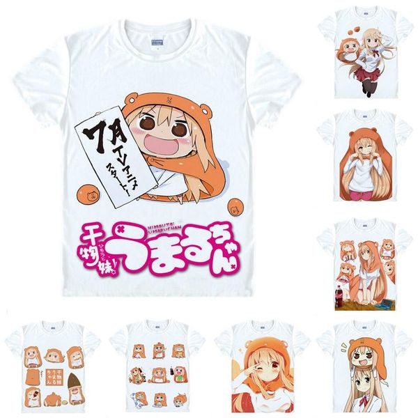 Magliette da uomo Coolprint Maglietta anime Himouto! Umaru-chan Manica Corta Umaru Doma Nana Ebina Kirie Motoba Cosplay Motivi Hentai Camicie
