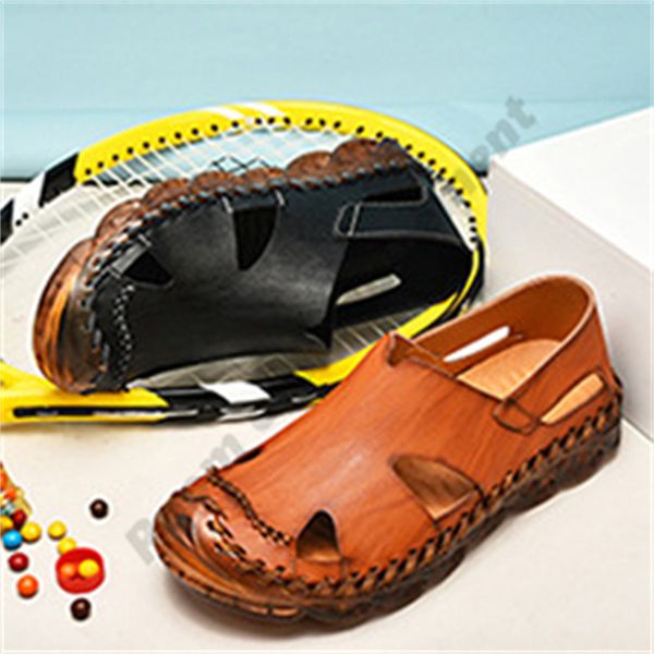 

large size 6 sandals men 2022 summer new breathable toe sandal outdoor leisure casual beach shoes 605 hp8739, Black