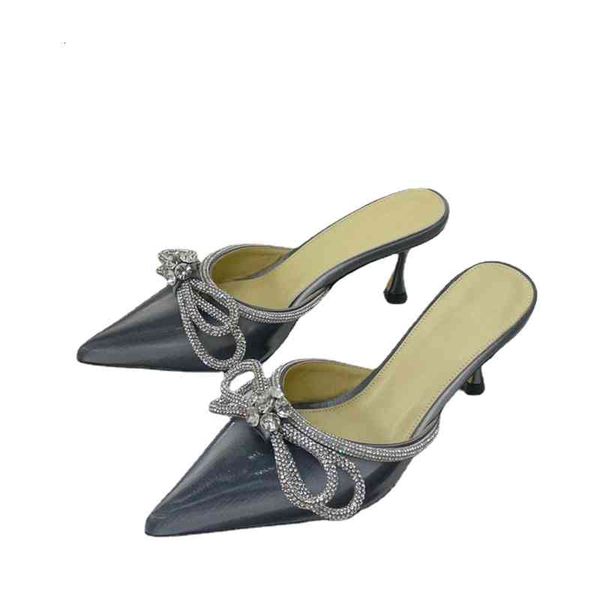 

dress shoes simple elegant fairy shoes color changing upper heart slippers high heel women summer temperament, Black