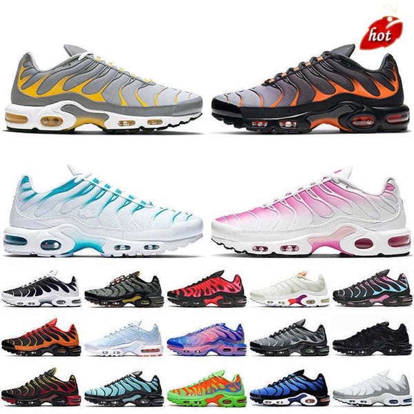 

boots 2022 fashion tns plus tn mens running shoes grey yellow orange blue fury pink fade trip, Black